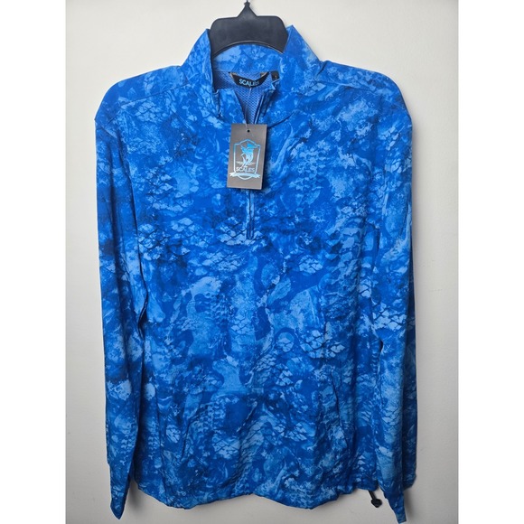 Scales Other - Scales‎ Men's Quarter Zip Jacket Royal Camo Small NWT